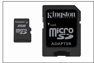 Kingston 2GB Micro SD Card with SD Card Adapter